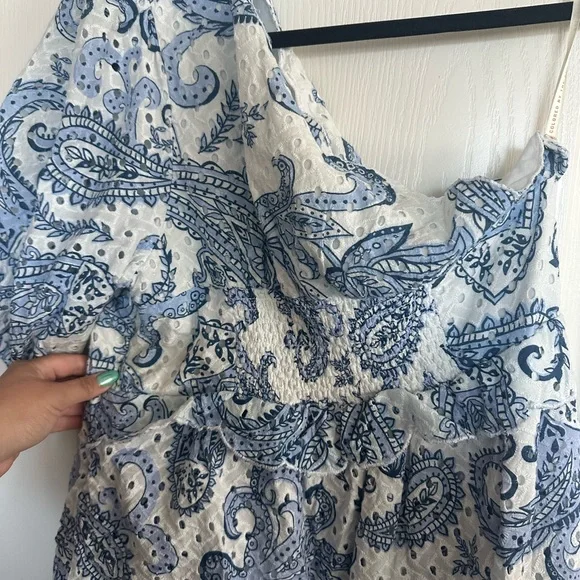 FARM Rio One Shoulder Eyelet Midi Dress - Picture 5 of 7